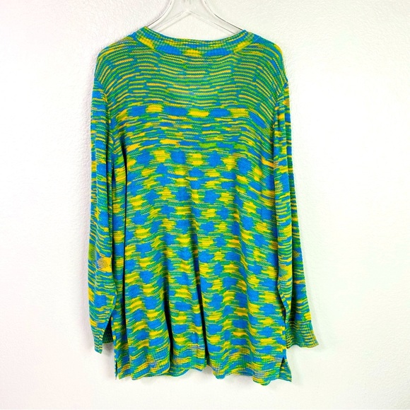 LOGO By Lori Goldstein Space Dyed Button Front Cardigan Size 3X - Picture 5 of 9